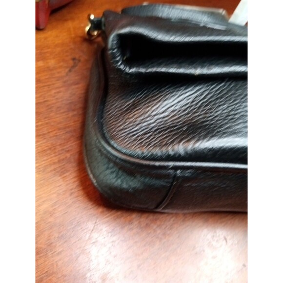 $435+ Auth Tory Burch Black Leather Amanda Foldover Crossbody Bag Beautiful - Picture 6 of 11